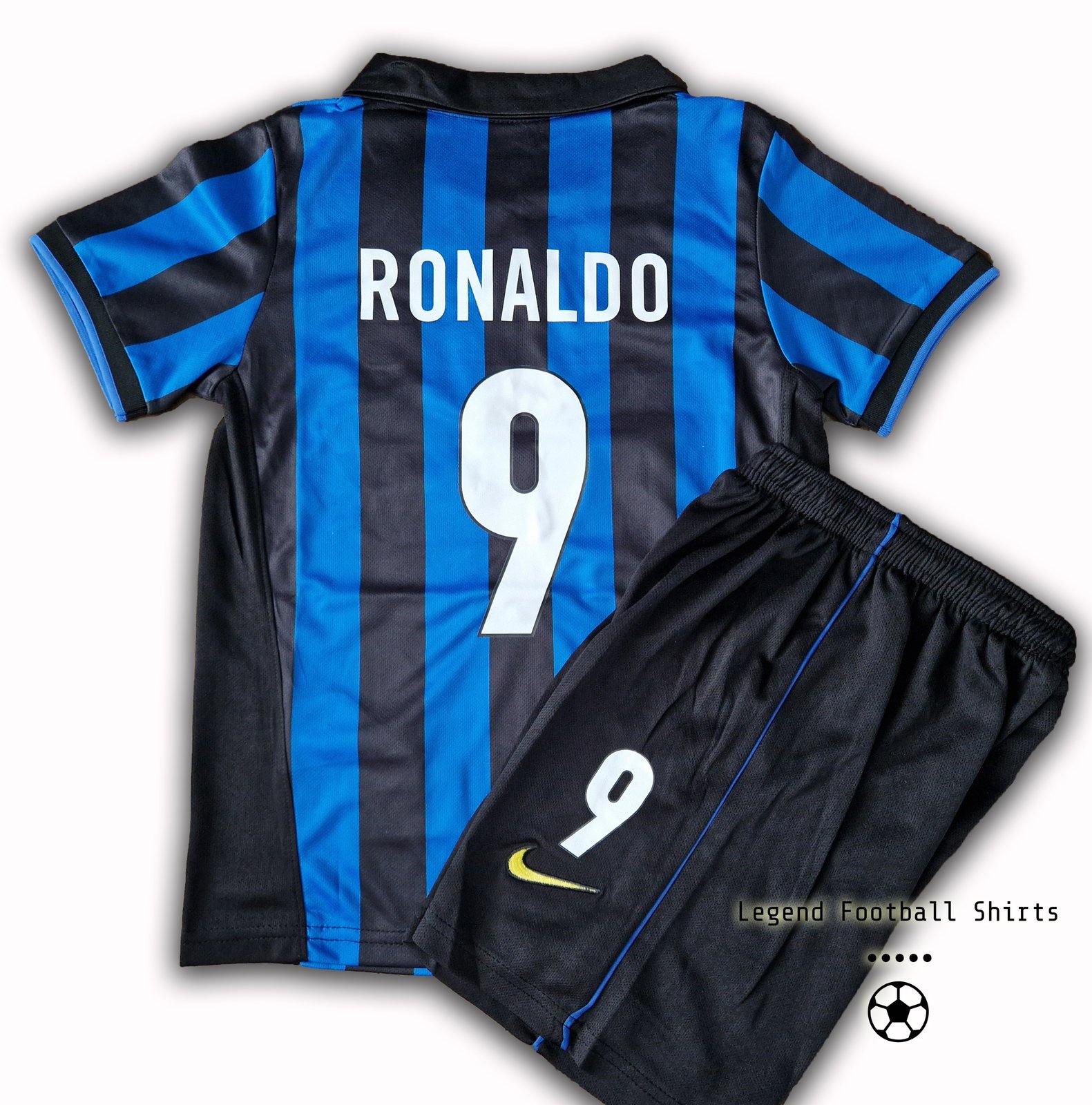 Inter Milan 1998 1999 RONALDO kids retro kit | Legend Football Shirts